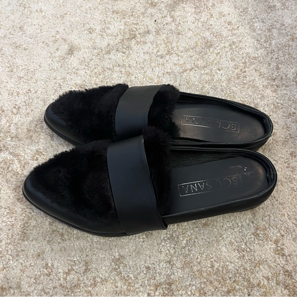 Sol Sana Faux Fur Tuesday Slide Black Size 37 - Picture 7 of 13